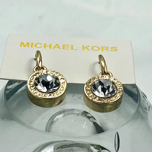 MICHAEL KORS Brilliance Dangle Drop Earrings Gold - Picture 10 of 15